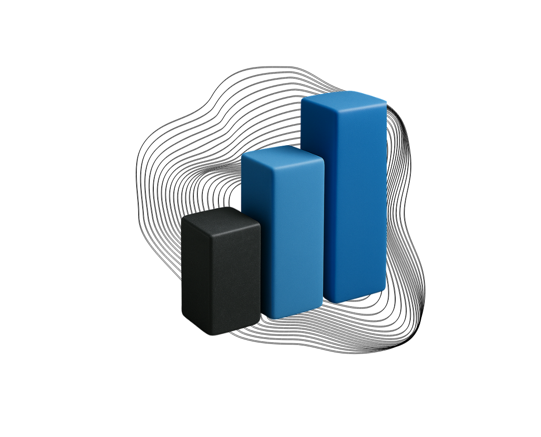 Digital Growth 3D Bar Chart